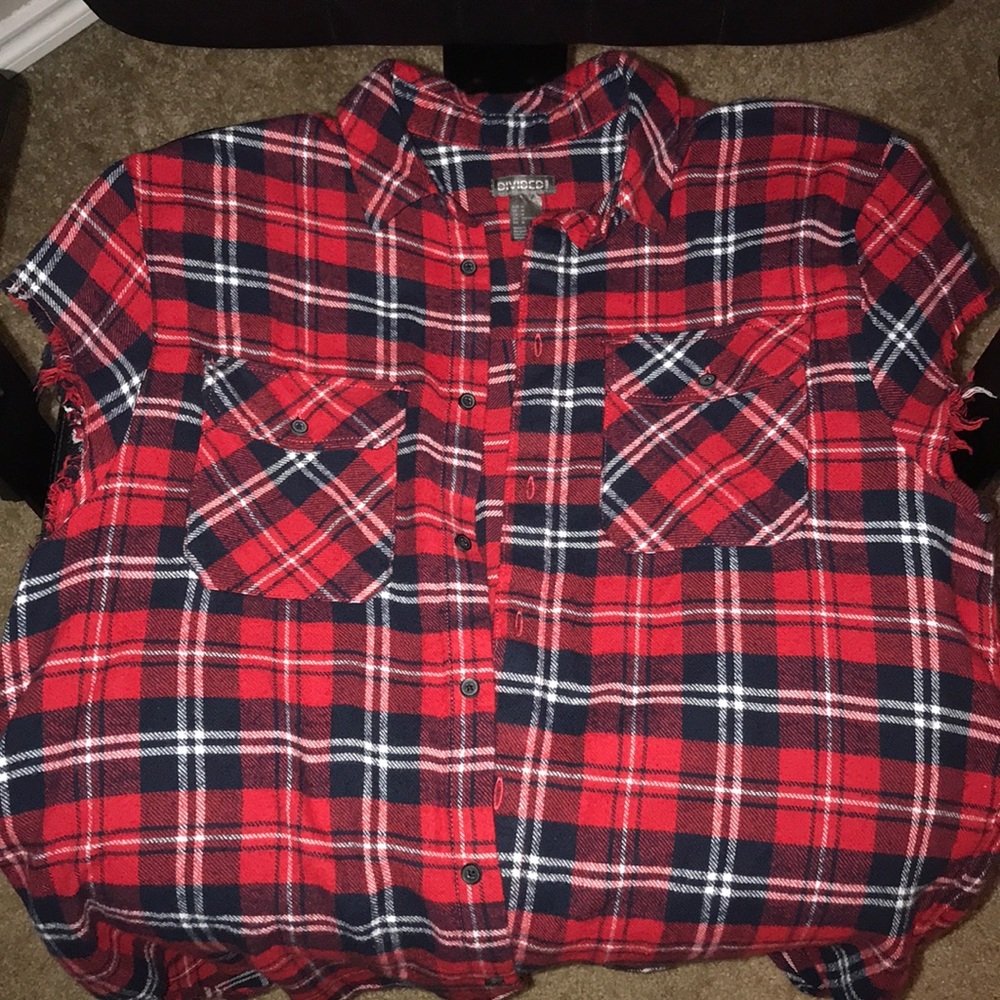 H&M no sleeve flannel